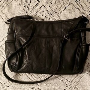Genuine Leather Black Handbag
